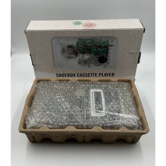 Vintage Clear Tech Shoebox Cassette Player NEW - Picture 2 of 2